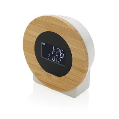 Horloge bureau en bambou et plastique recyclé Jazz