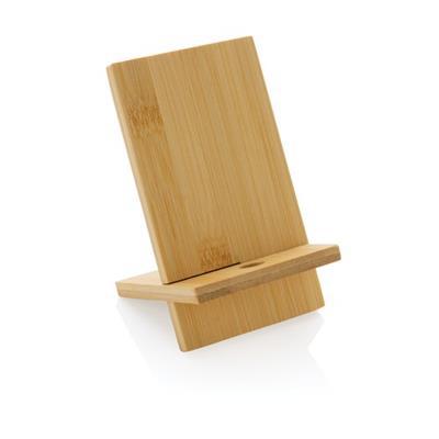 Support téléphone en bambou dans une boîte Kiwi