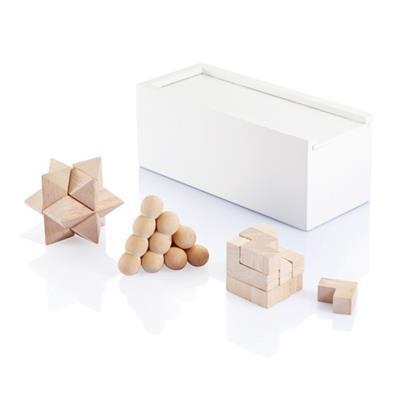 Casse tête chinois amusant 3 pièces en bois Spekra