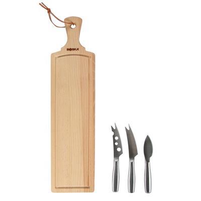 Set fromage en bois avec planche à découper Honga