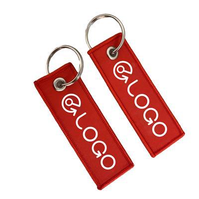 Petit porte-clés 90x30mm en tissu Misew