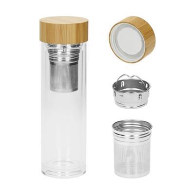 Bouteille en verre avec filtre à thé intégré Marco