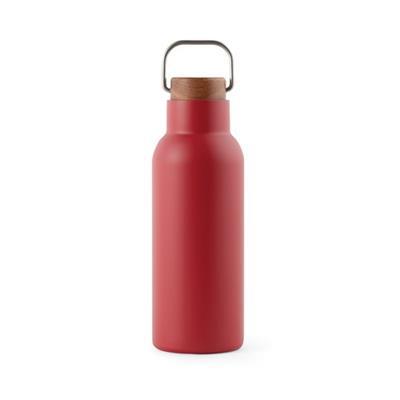 Bouteille isotherme 580ml en acier et en bois Biko