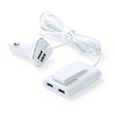 Chargeur Voiture USB Yafren de couleur blanc