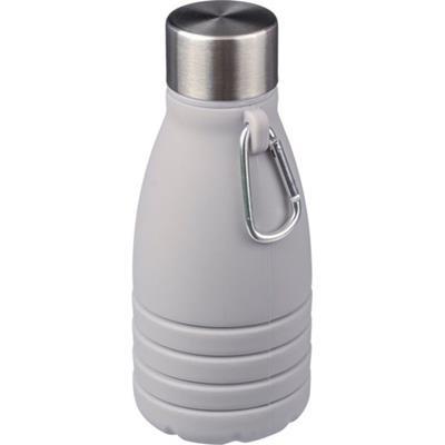Gourde silicone pliable couvercle en acier Mevin