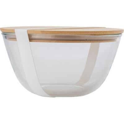 Saladier en verre avec fermeture élastique Thérésa