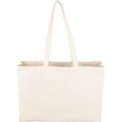 Sac shopping en coton avec soufflet 10cm Mikaye