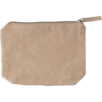 Trousse de maquillage zippé en coton recyclé Crésu