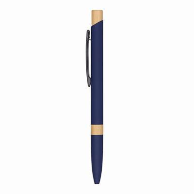 Stylo bille en aluminium poussoir en bambou Nakaso