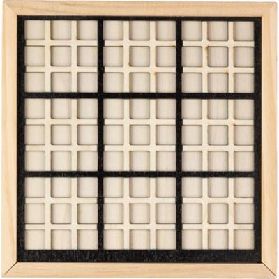 Jeu de sudoku en bois comprenant 99 jetons Crusti
