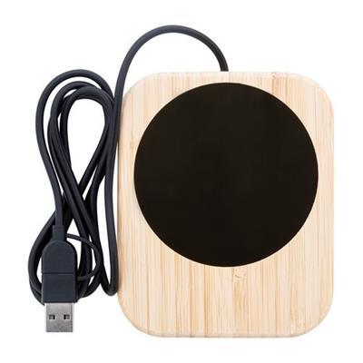 Chauffe-tasse USB dans un boîtier en bambou Odom