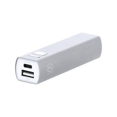 Power bank 2600 mAh en aluminium recyclé Ruben