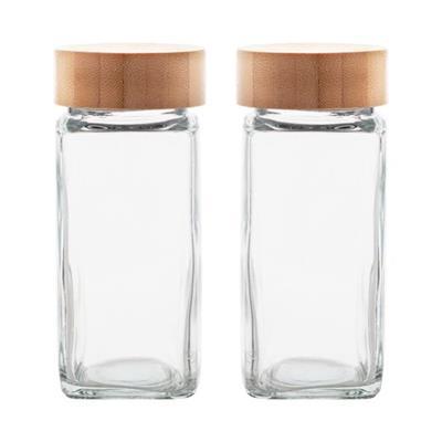 Set de 2 bouteilles d'épices 120ml en verre Camila