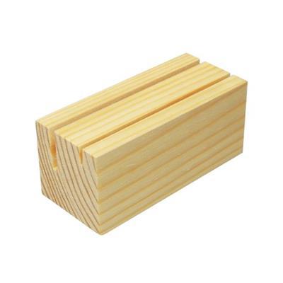 Porte-menu en pin naturel avec deux fentes Luiggi