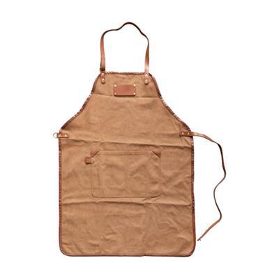 Tablier de barbecue marron en coton robuste Cuisto