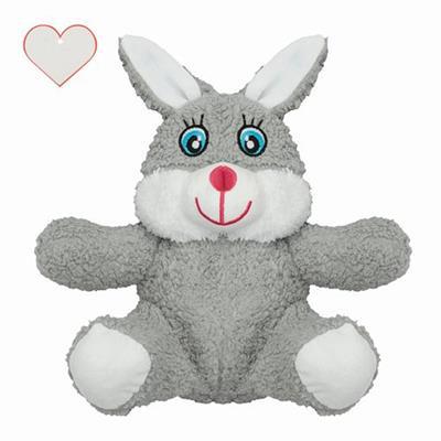 Peluche lapin avec fourrure en polyester Lapinos