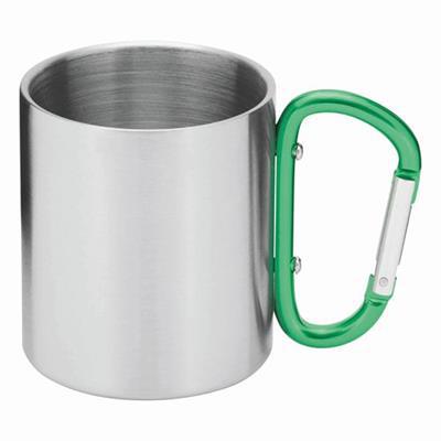Mug 220ml en acier inox poignée mousqueton Gingabe