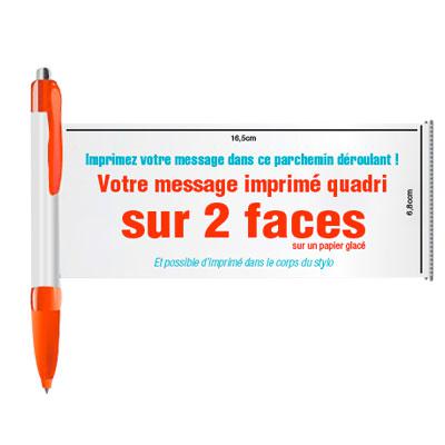 Stylo bannière parchemin Austin