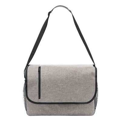 Sac bandoulière avec fermeture velcro gris Donald
