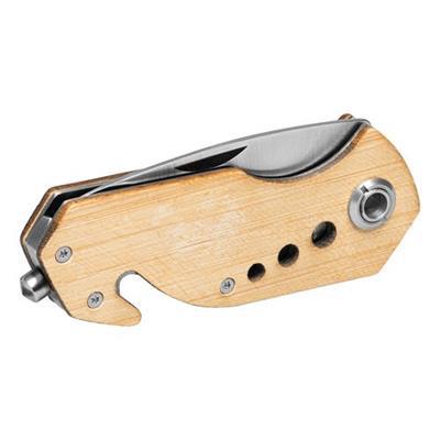 Couteau de poche pliable avec coupe-ceinture Rieno