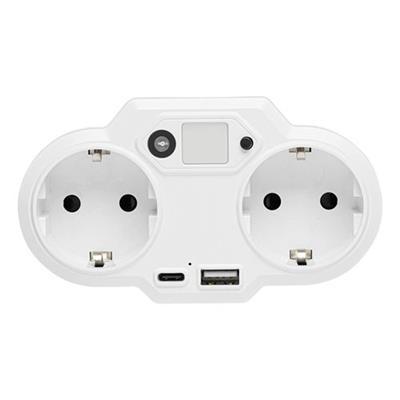 Adaptateur 3 en 1 en plastique avec veilleuse Riks