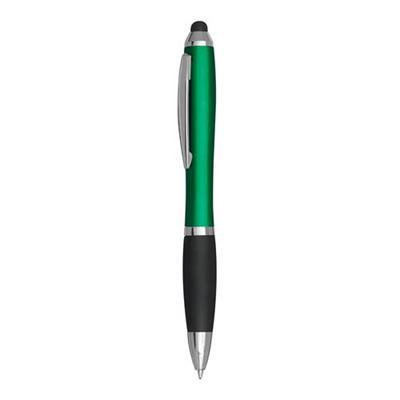 Stylo à bille avec stylet en acier élégant Smiley