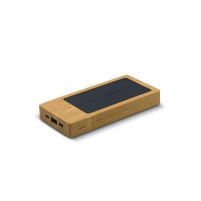Powerbank solaire 8 000mAh en bambou élégant Harye