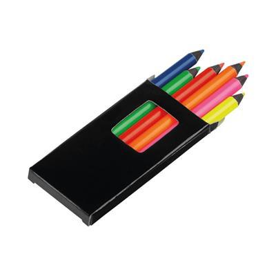 Boîte avec 6 crayons de couleur Memligning