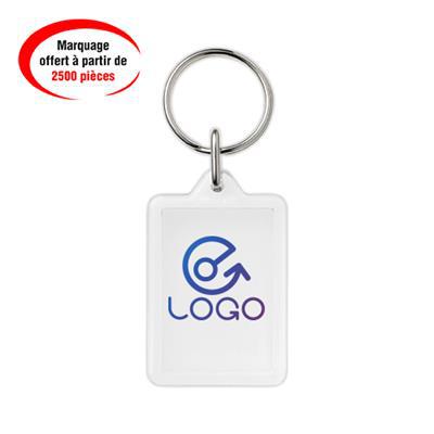 Porte-clés en plastique rectangulaire Ace
