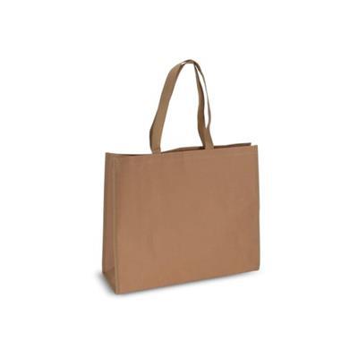 Sac shopping d'aspect naturel en papier kraft Onde