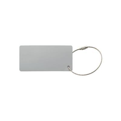 Etiquette à bagage rectangulaire en aluminium Gago