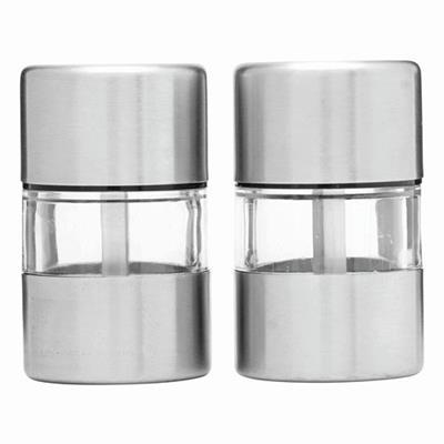 Set de salière et poivrière en acier inox Makeba