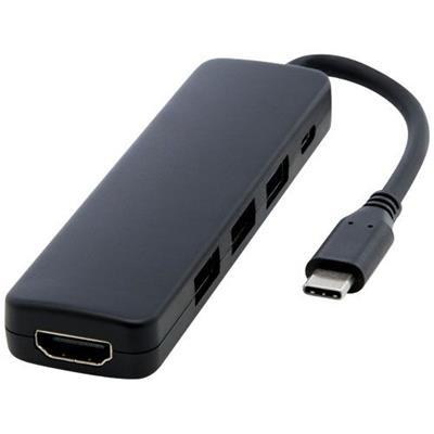 Adaptateur multimédia en plastique recyclé Kenitec