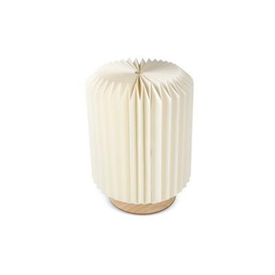 Lampe LED en papier pliable sur socle en bois Mizz