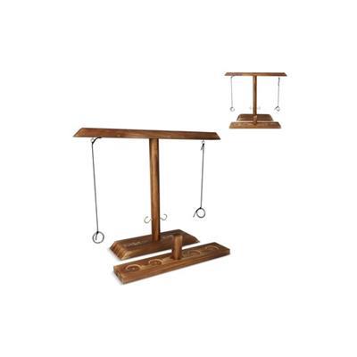 Jeu de lancer d'anneaux en bois durable Injet