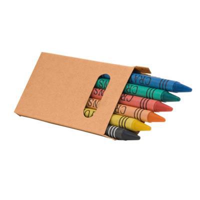 Boîte biodégradable avec 6 crayons de cire Eagers