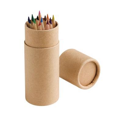 Boîte en carton avec 12 crayons de couleur Cielo
