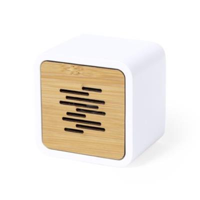 Haut-parleur de forme cubique en bambou Dixie