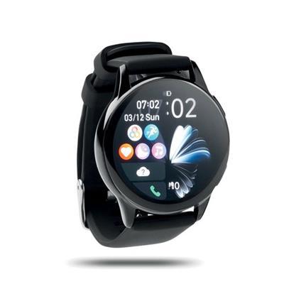 Montre connectée étanche en acier et silicone Grow