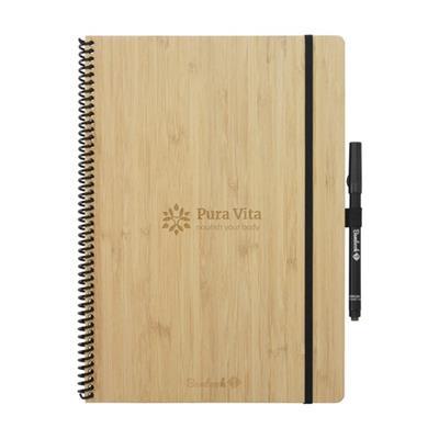 Carnet A4 effaçable à couverture en bambou Live