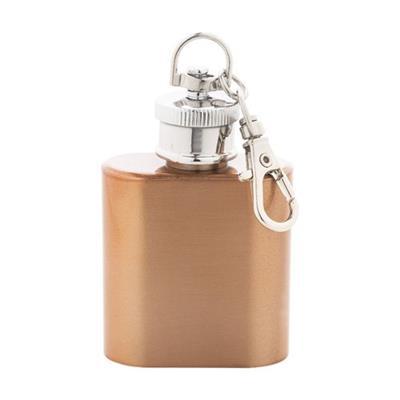Porte-clés mini flasque en acier inox recyclé Meis
