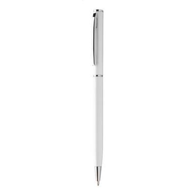 Stylo à bille twist en alu recyclé chromé Rango