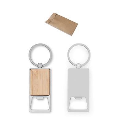 Porte-clés rectangulaire avec décapsuleur Browny