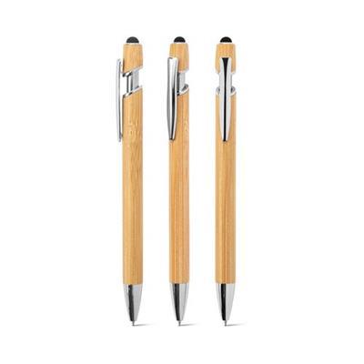 Stylo à bille en bambou avec détails en alu Resega