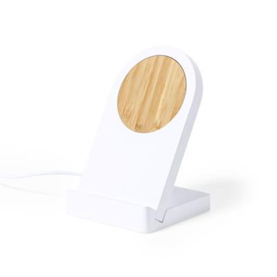 Chargeur sans fil, fabriqué en bambou 100 % Nos