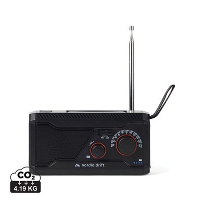 Radio Multifonctions Solaire 4000mAh en ABS Veldra