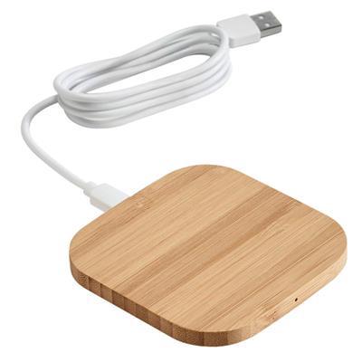 Chargeur sans fil en bambou avec câble USB Portos