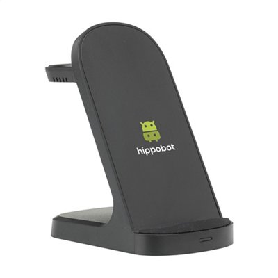 Chargeur Sans Fil 3-en-1 Publicitaire en ABS Recyclé Klam