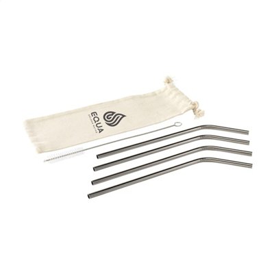 Set de 4 Pailles Inox Réutilisables Pally