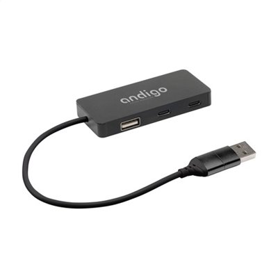 Hub USB Publicitaire Éco-Responsable en Aluminium Recyclé Jemo